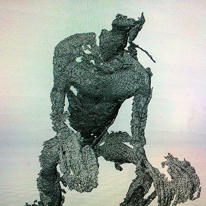Interrupted 3D scan by artist Paul Coombs